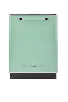 Unique Appliances - Classic Retro Top Control Built-In Stainless Steel Tub Dishwasher with 3rd Rack and 45 dBA - Summer Mint Green