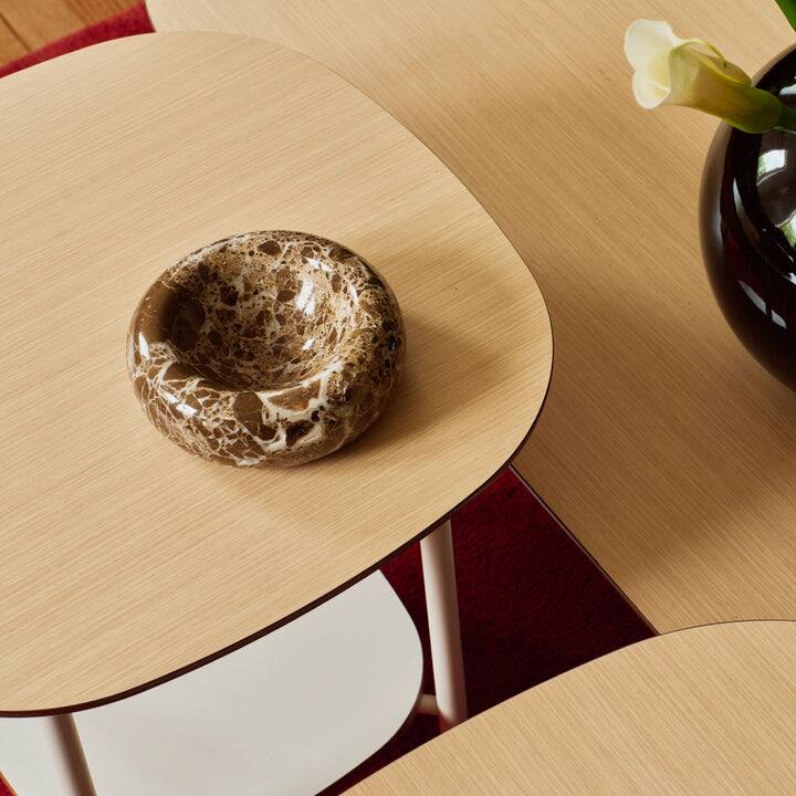 Alt View 2. Branch - Branch Side Table – Two-Tier Compact End Table, Steel Base, Modern Accent Table for Living Room or Office - Woodgrain / Tofu.