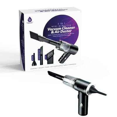 Livington PocketVac - 2 Piece Battery Handheld Vacuum Cleaner with Livington PocketVac - 2 Piece Battery Handheld Vacuum Cleaner with