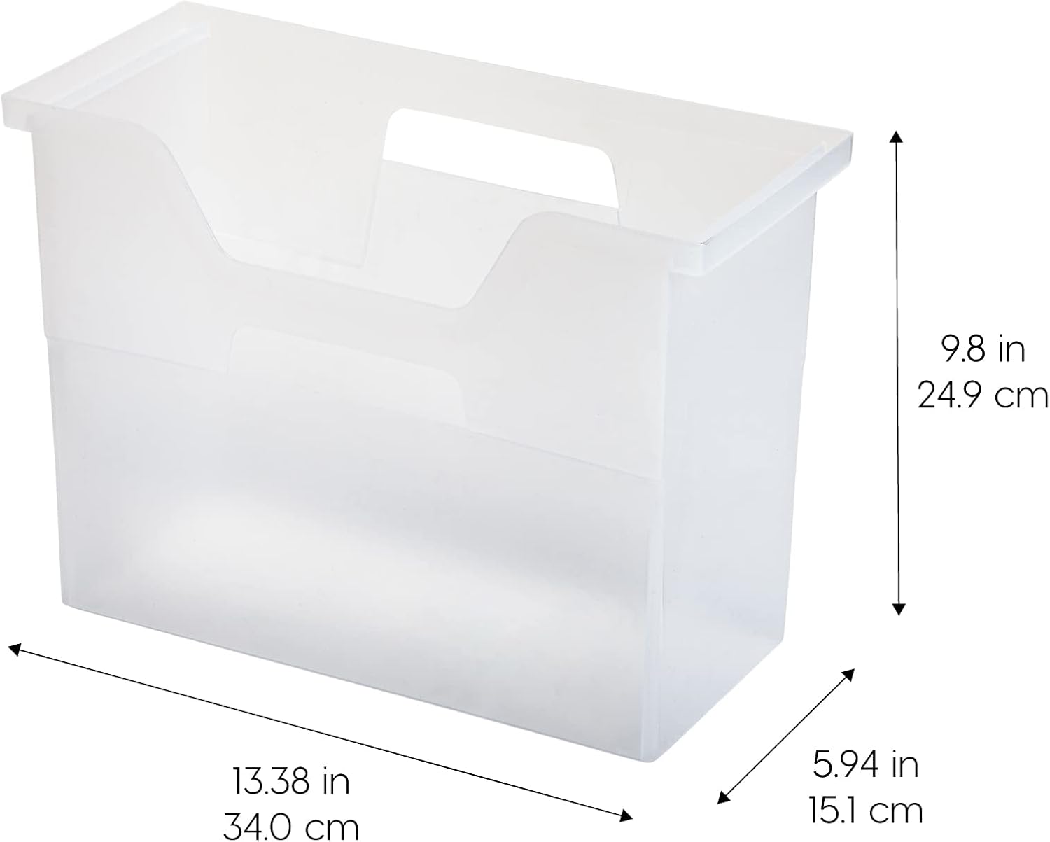 9.8 in 24.9 cm  
13.38 in 34.0 cm  
5.94 in 15.1 cm