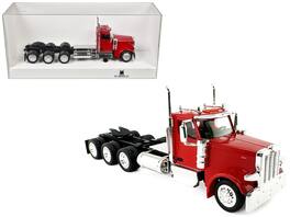 HO Logistics Replicas - Peterbilt 589 3-Axel Day Cab 1/87 (HO) Plastic Model Car by HO Logistics - Red