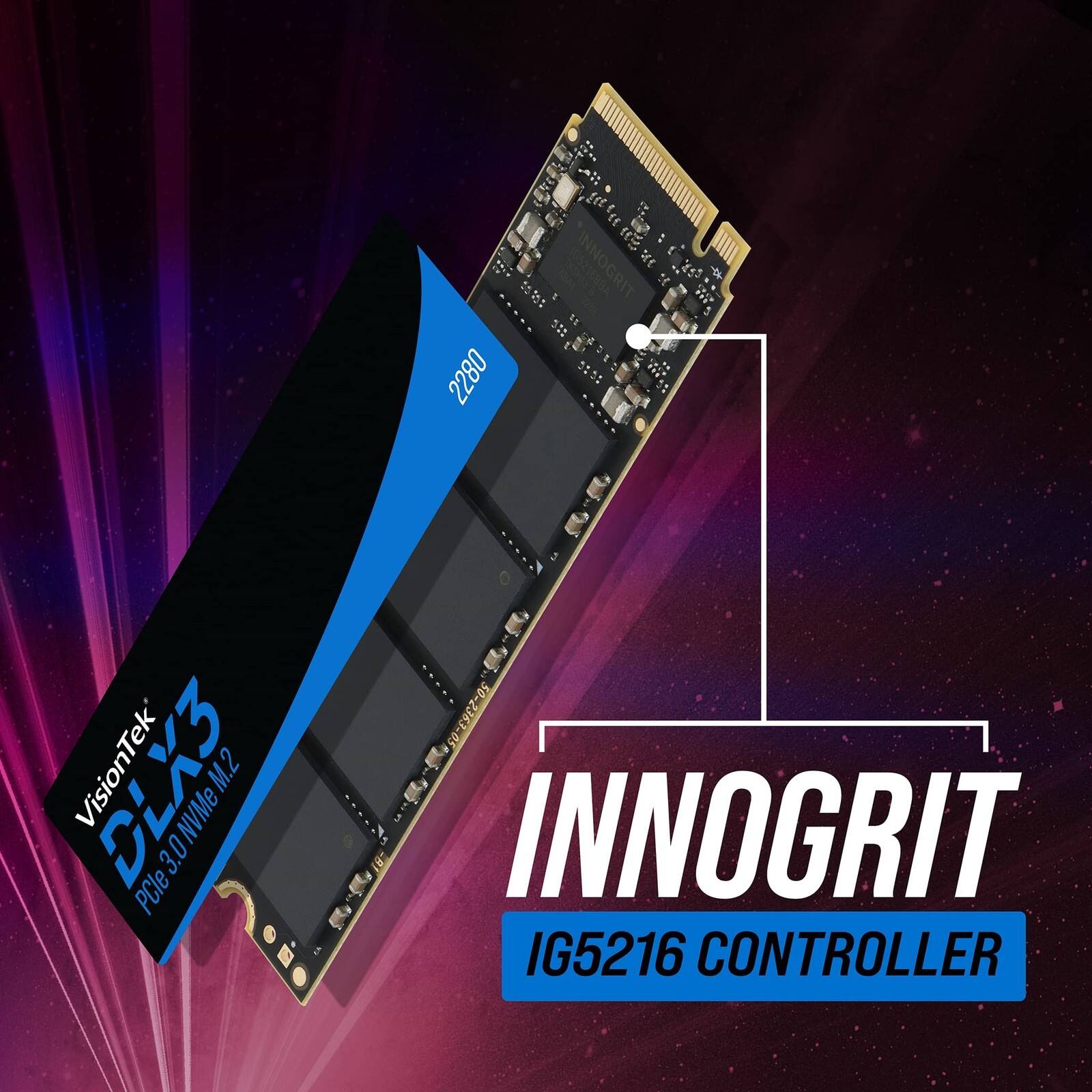 2280 28 INNOGRIT VisionTek DLX3 NVMe M.2 3.0 PCIe 50-2363-05 -R INNOGRIT IG5216 CONTROLLER