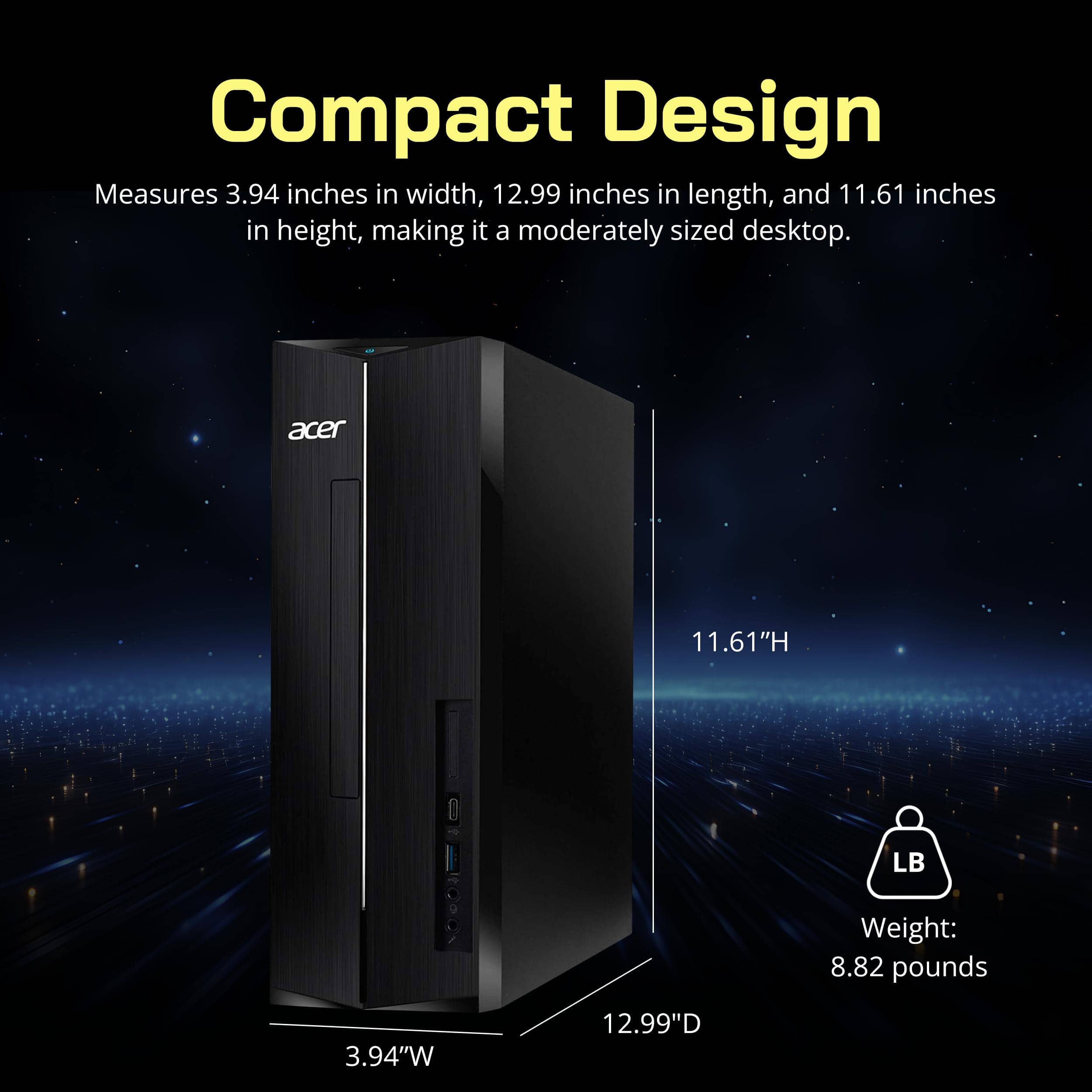 Acer Upgraded Aspire XC1715 Desktop,Intel Processor N150,16GB DDR5