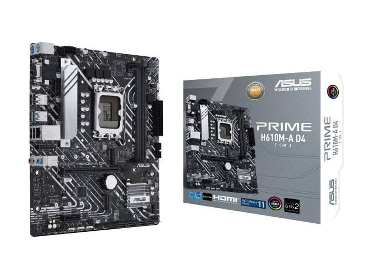 ASUS IN SEARCH OF INCREDIBLE  
ASUS PRIME H610M-A D4  
PRIME E CSM  
HDMI  
Windows 11  
AURA  
GEN2