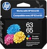 hp
Works with HP 63 & 65
Compatible avec HP 63 et 65
63 65
Tri-color Tricolore
1 Original HP Ink Cartridge Une cartouche d'encre d'origine HP