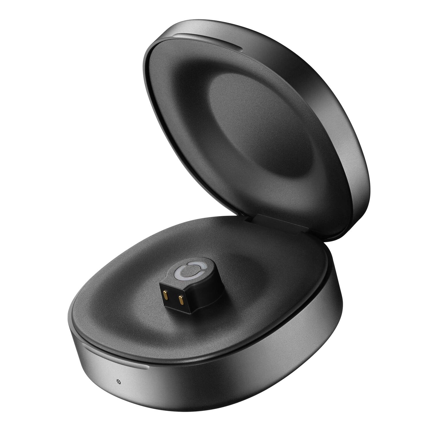 Back. RINGCONN - Gen 3 Smart Ring, Vascular Health Insights, Vibration Alerts, Sleep Apnea Monitoring, Charging Case - Brushed Silver.