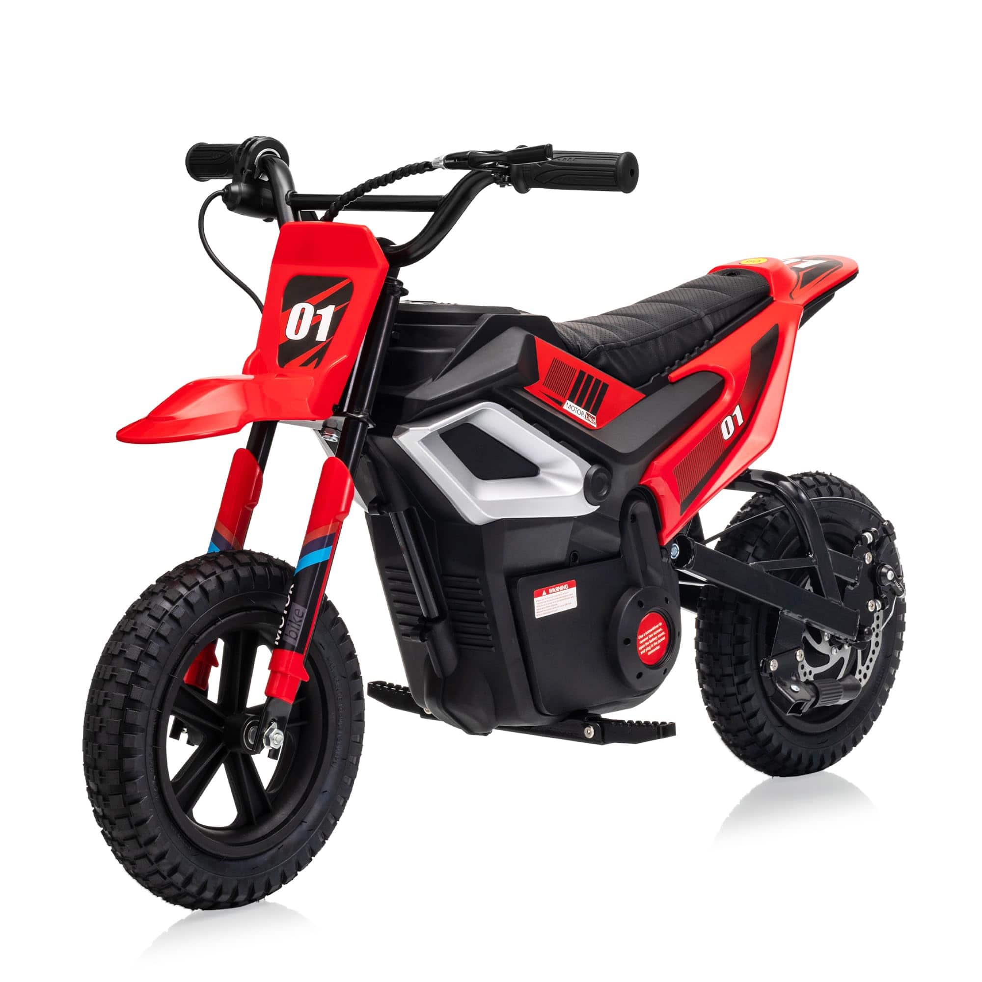 Electrodes Masters - 24V Kids Dirt Bike - Off-Road Motorcycle with Rear Suspension, 350W Motor, Twist Grip Throttle, 13.67MPH Speed - Red price history on PriceWatchPro