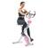 Angle. Sunny Health & Fitness - Pink Foldable Magnetic Exercise X-Bike - Pink.