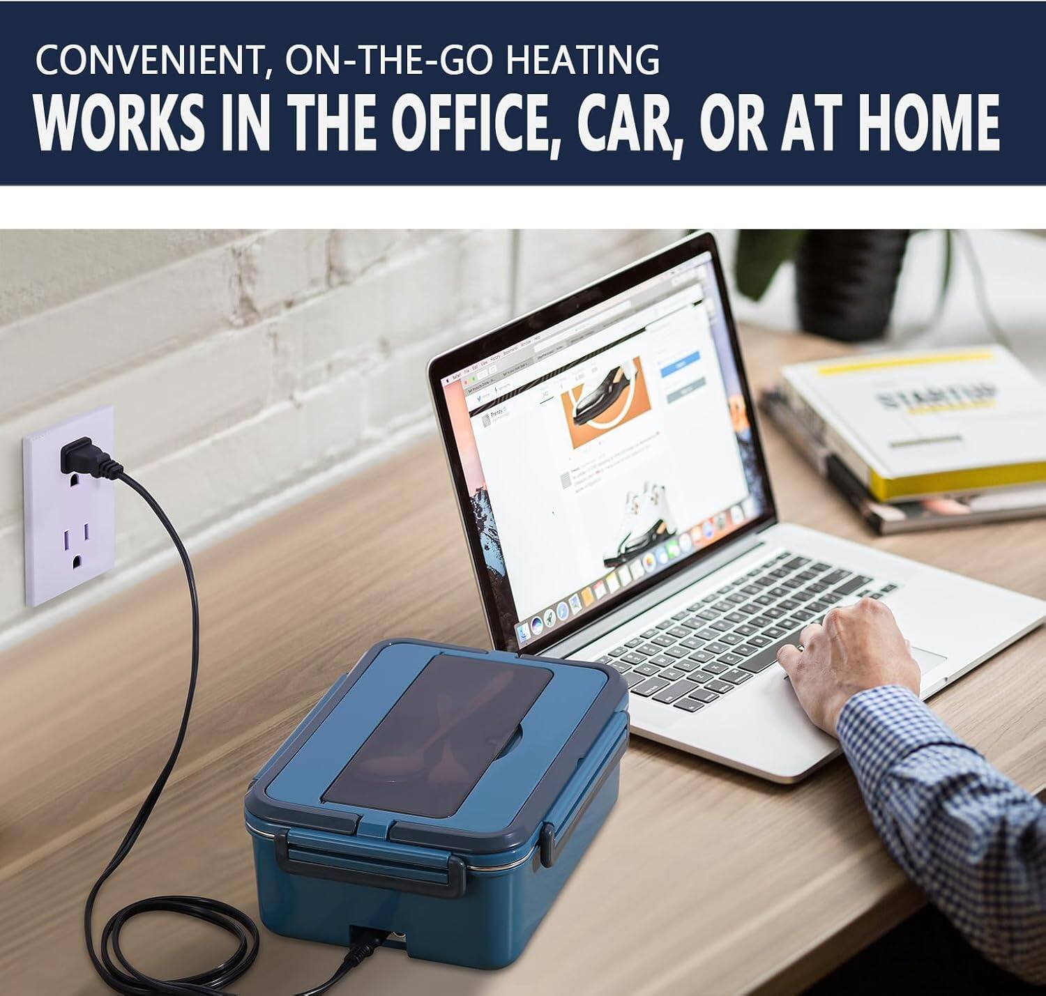 CONVENIENT, ON-THE-GO HEATING WORKS IN THE OFFICE, CAR, OR AT HOME