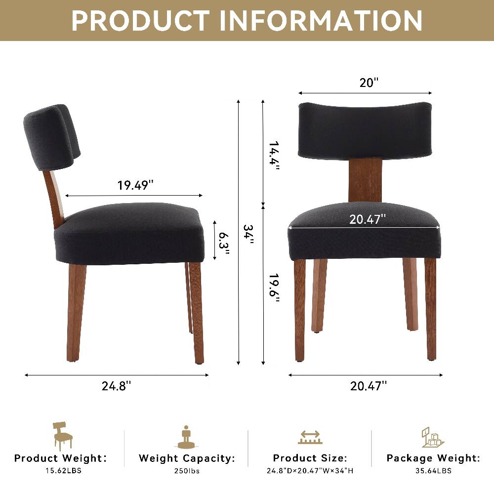 PRODUCT INFORMATION

- 20"
- 19.49"
- 14.4"
- 6.3"
- 34"
- 19.6"
- 20.47"
- 24.8"
- 20.47"

Product Weight: 15.62LBS  
Weight Capacity: 250lbs  
Product Size: 24.8Dx20.47"Wx34"H  
Package Weight: 35.64LBS