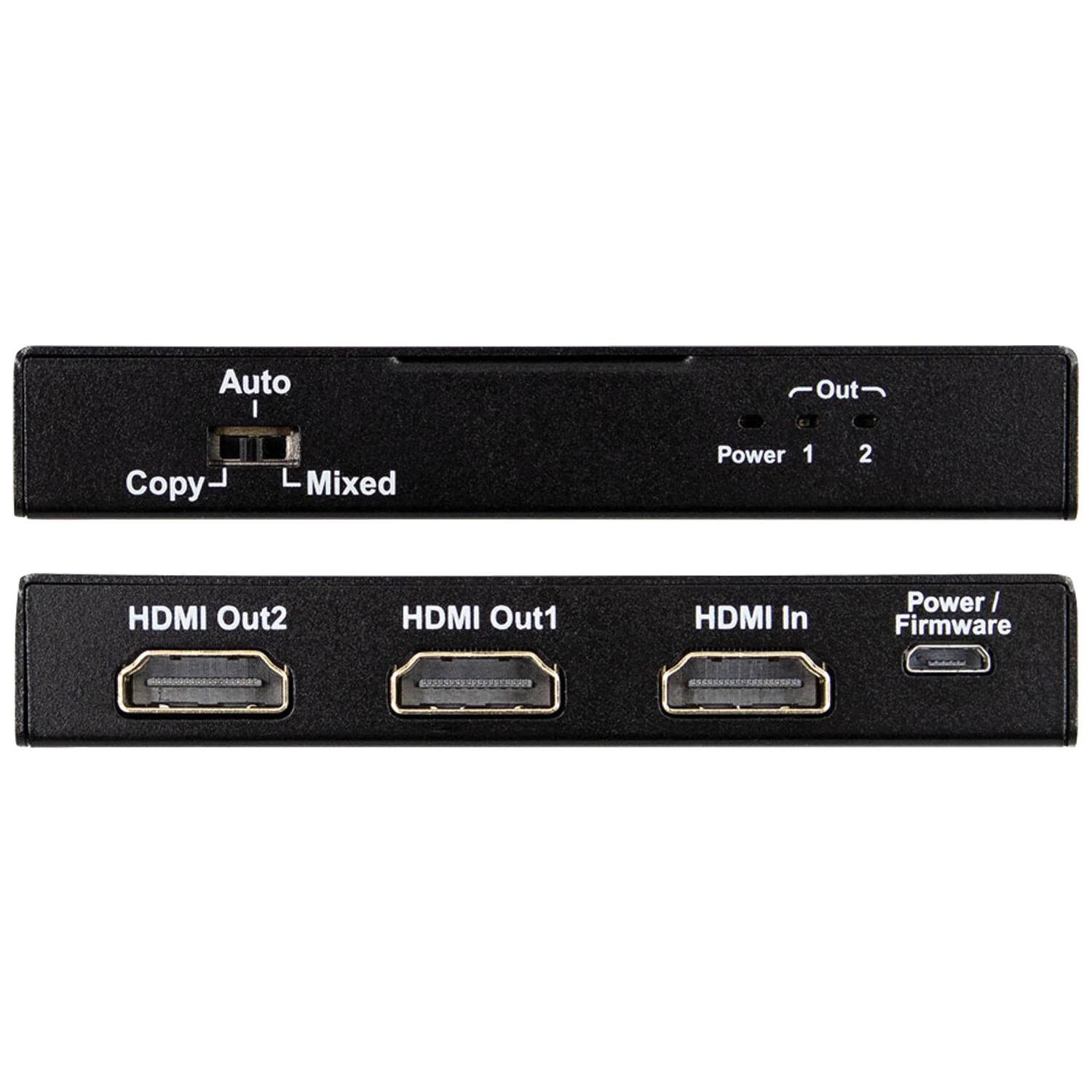Auto  
Copy  
Mixed  

HDMI Out2  
HDMI Out1  
HDMI In  

Power 1  
Power 2  

Power / Firmware