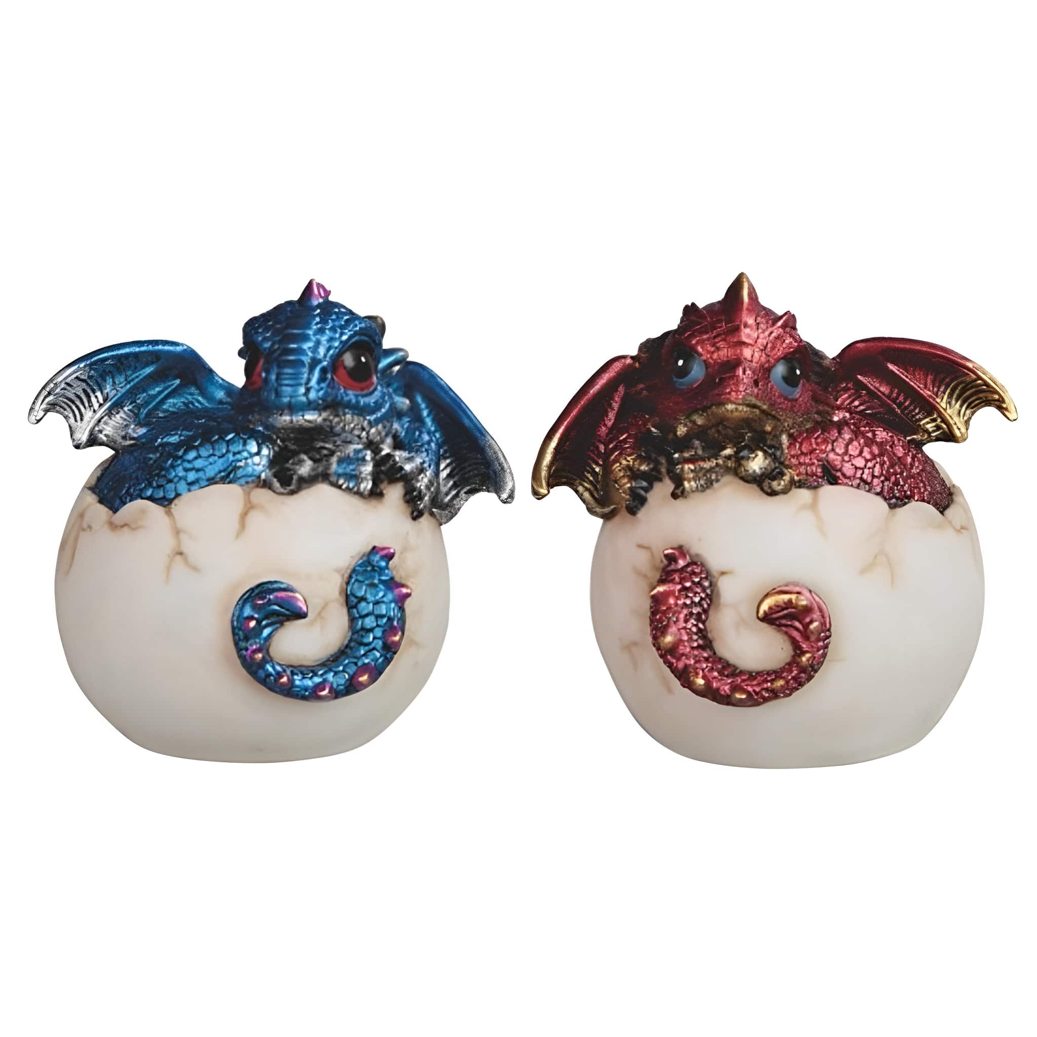 FC Design - 2-PC Set 3"H Dragon Cup Figurine Statue Computer Desk Tabletop Medieval Gaming Home Decor Gift - Multi-Color