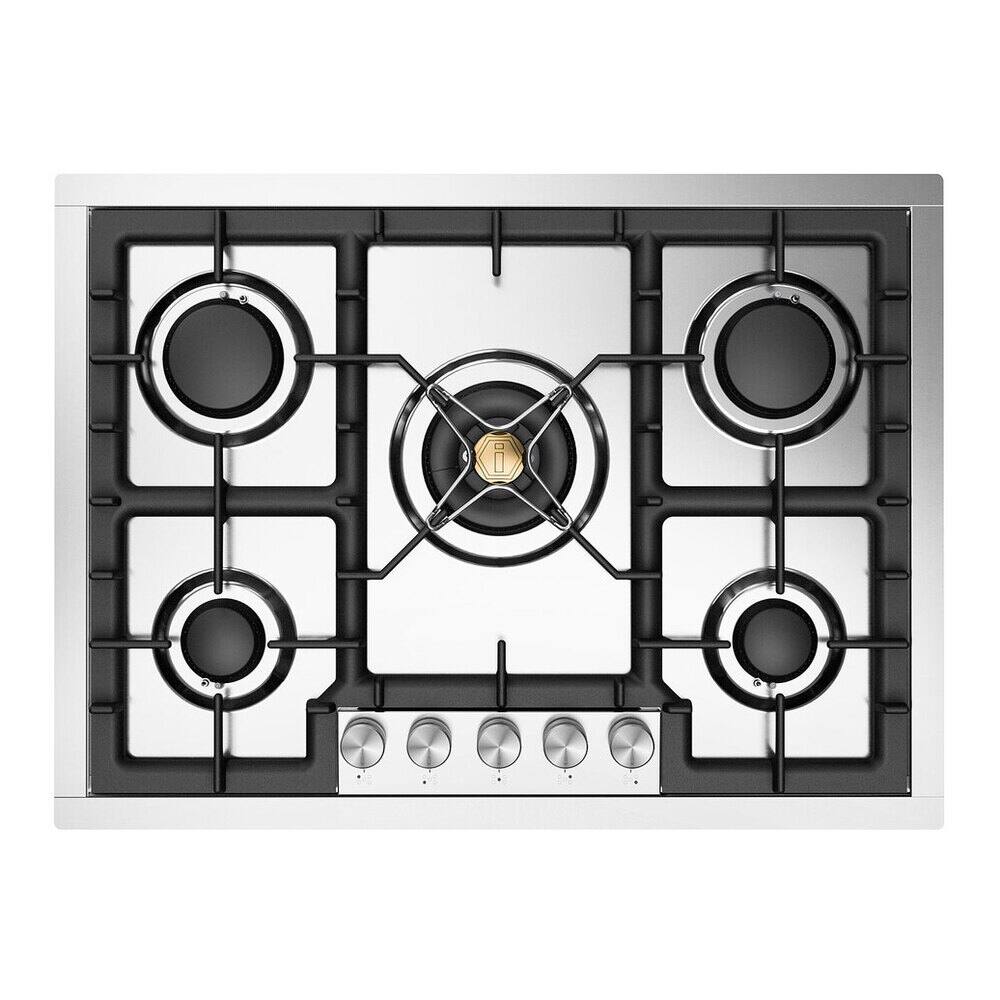 Front. ILVE - ILVE Professional Plus II 30 inch Built-In Gas Cooktop with 5 Burners (Natural Gas, Stainless Steel) - Stainless Steel.