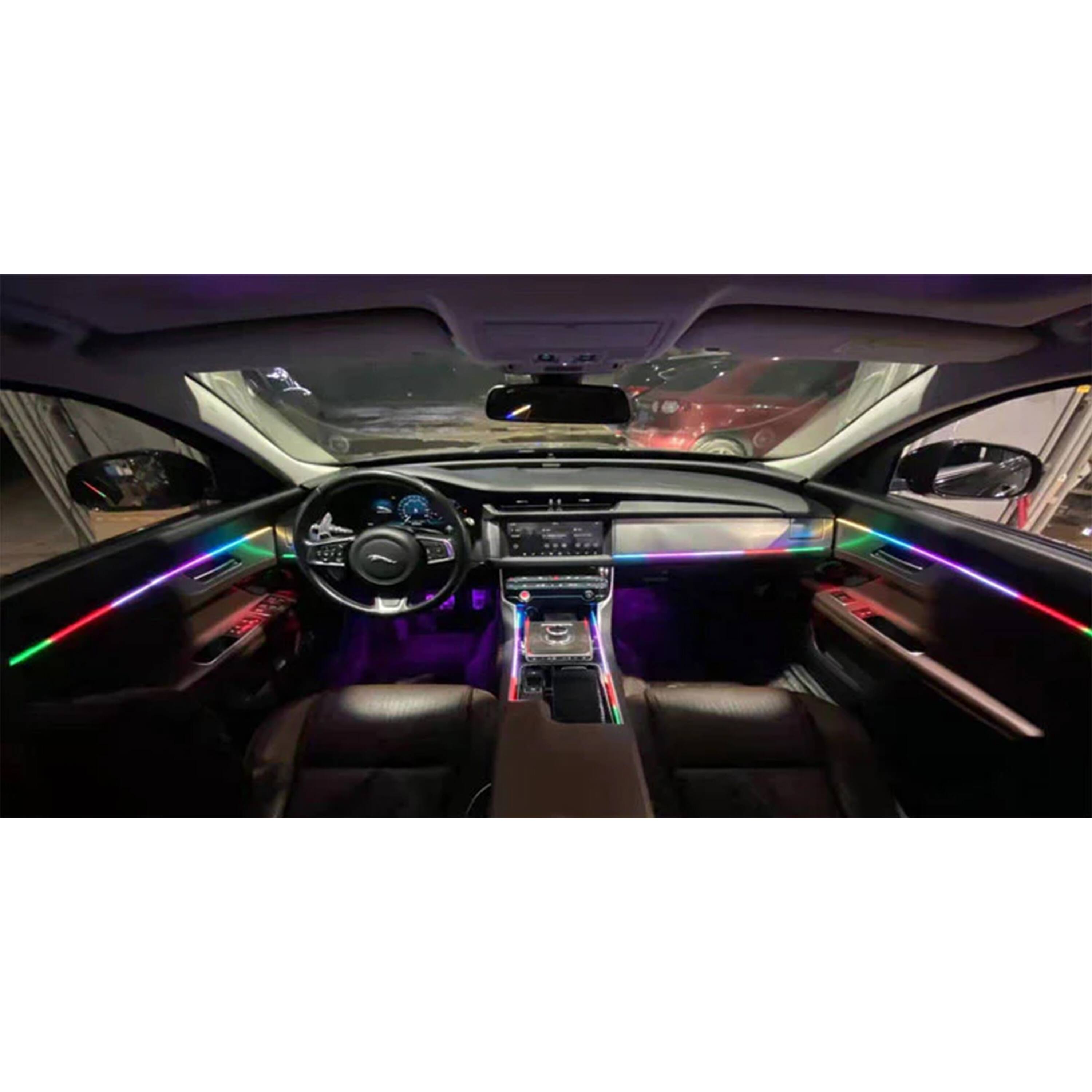 Alt View 11. Race Sport - COLORTRAIL RGBW LED Interior Strip Lighting Kit for 4-Door Vehicles - Multi.