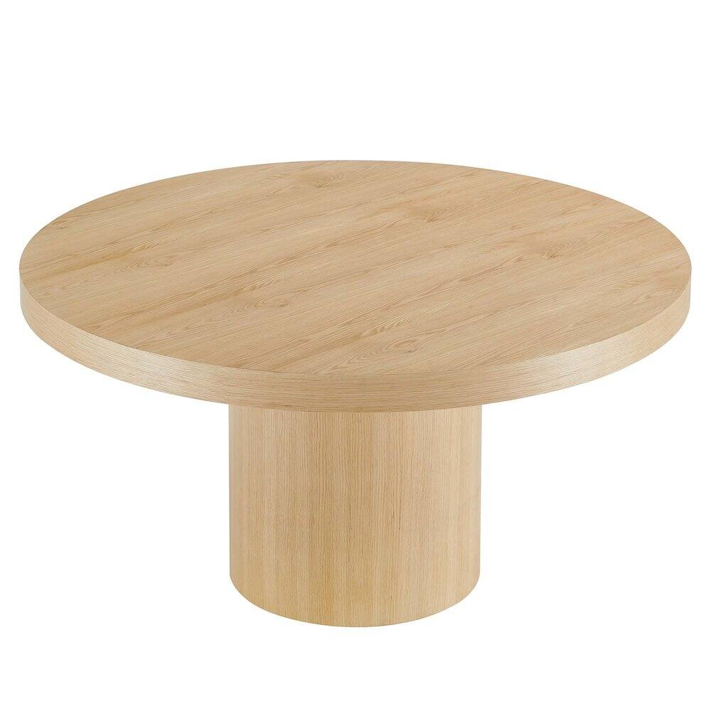 Alt View 2. Modway - Gratify 60" Round Dining Table - Brown.