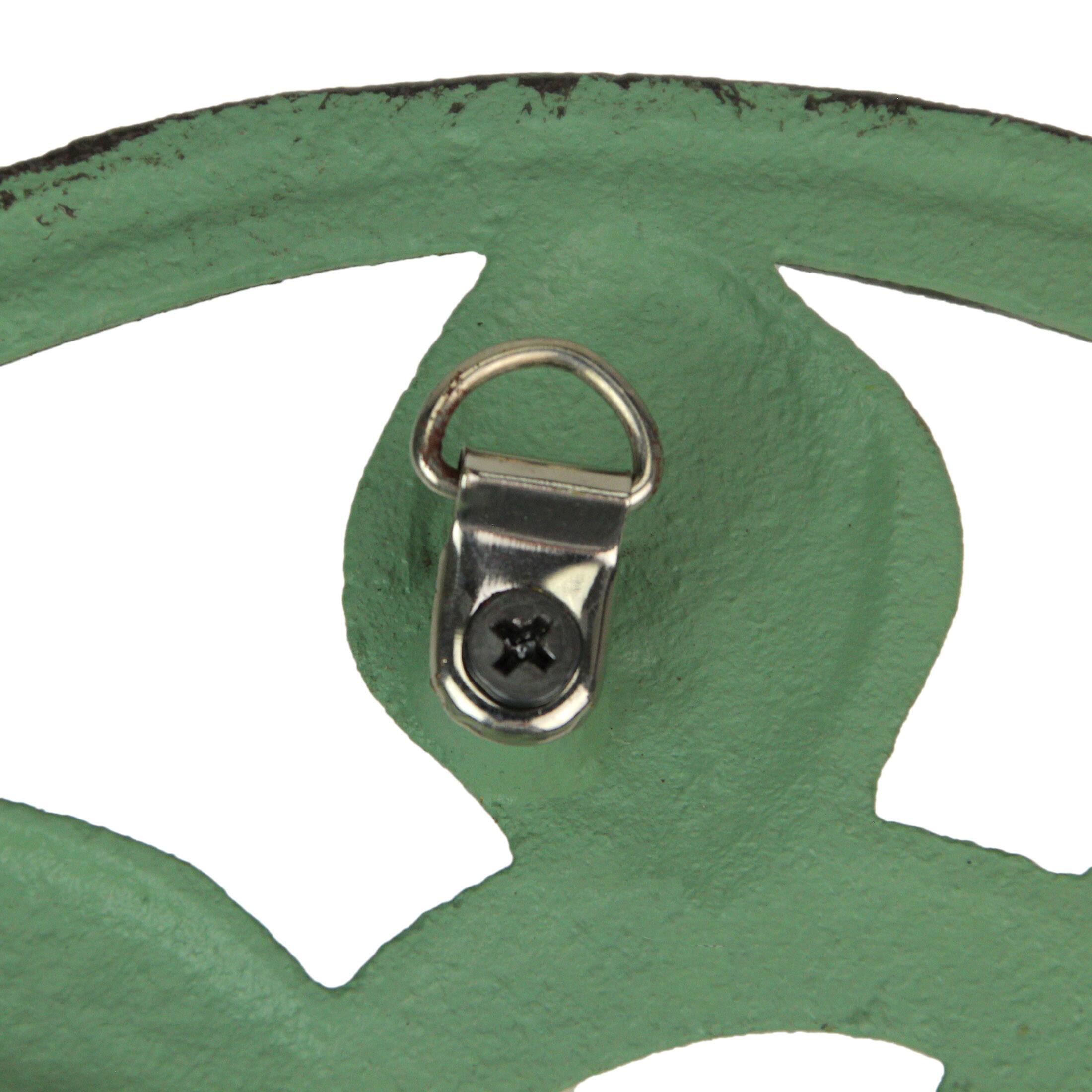 Alt View 6. Zeckos - Cast Iron Sea Turtle Trivet – Verdigris Finish, Bronze Accents, 8" Coastal Décor - Green.