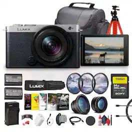 Panasonic - Lumix S9 Mirrorless Camera with 18-40mm f/4.5-6.3 Lens (Silver) + More