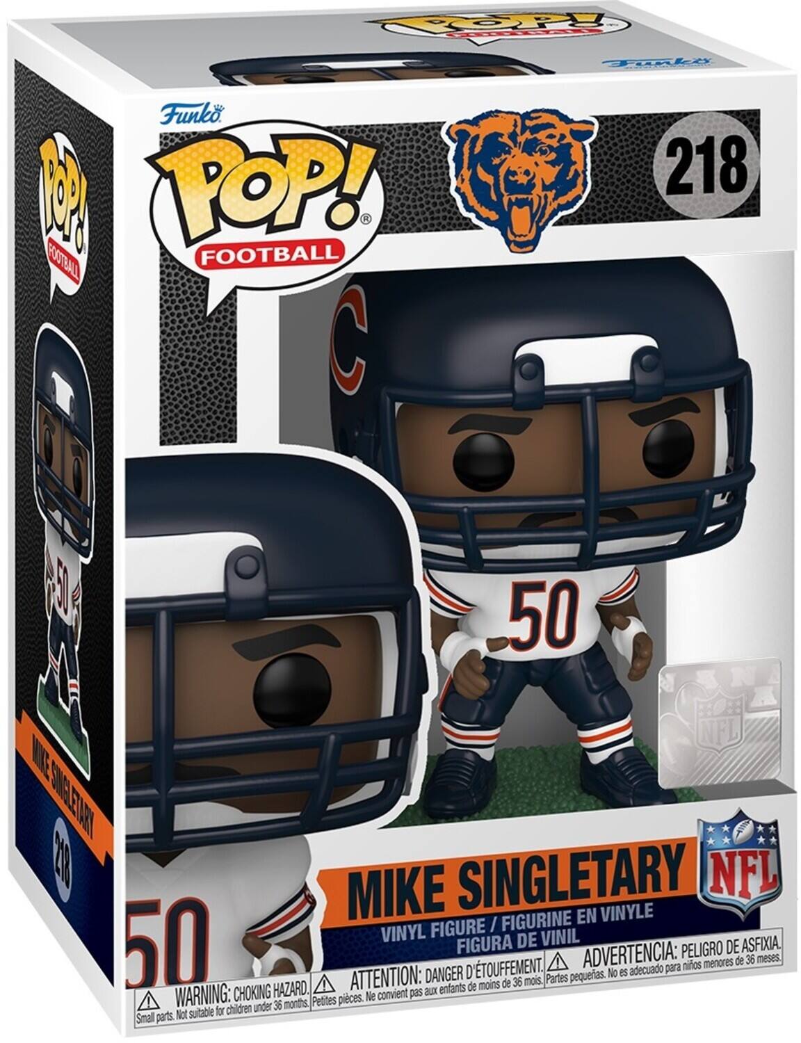 **Funko POP! Football**

**218**

**Mike Singletary**

**Vinyl Figure / Figurine en Vinyle / Figura de Vinil**

**Warning: Choking Hazard. Small parts. Not suitable for children under 36 months.**

**Attention: Danger d'étouffement. Petites pièces. Ne convient pas aux enfants de moins de 36 mois.**

**Advertencia: Peligro de asfixia. Partes pequeñas. No es adecuado para niños menores de 36 meses.**