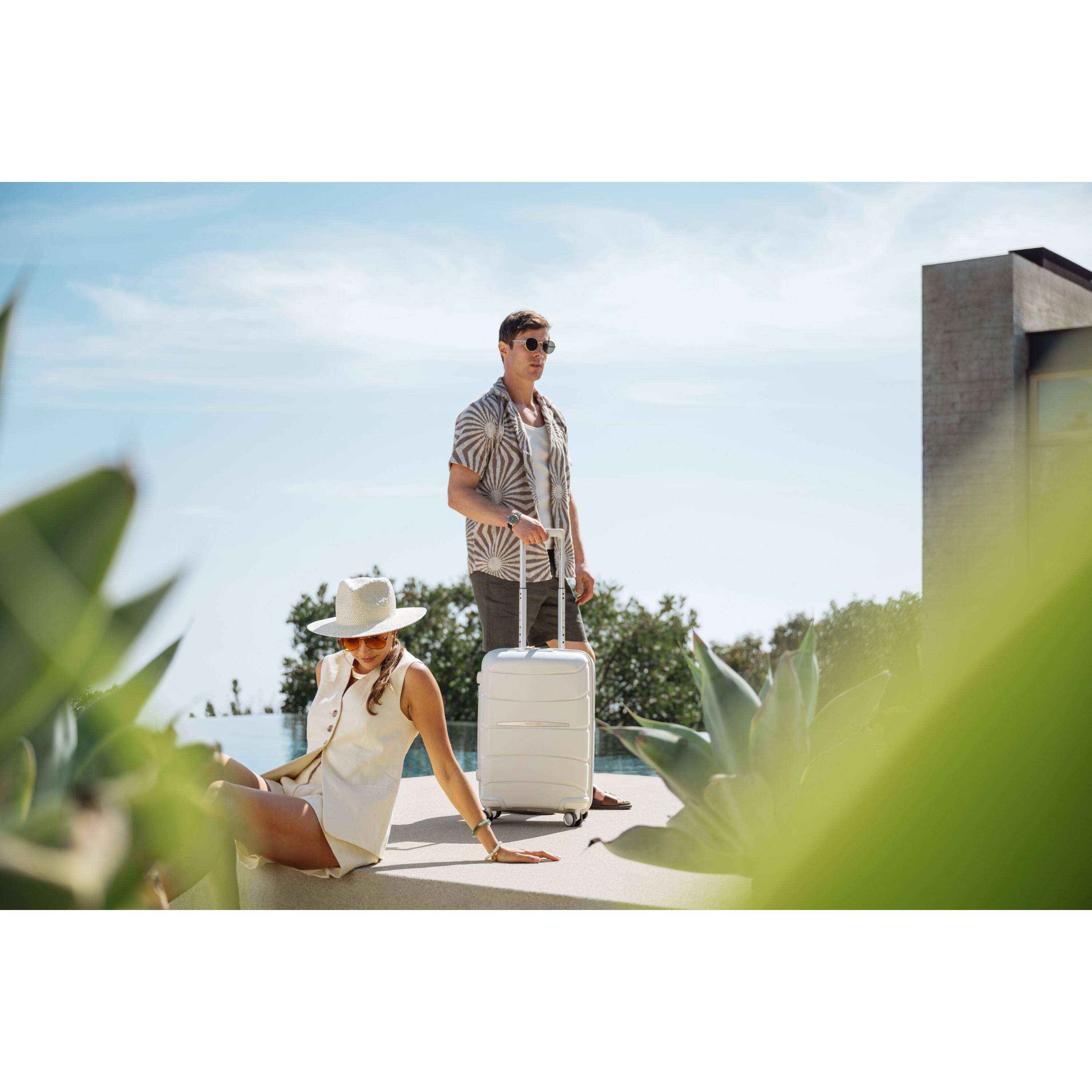Alt View 12. Samsonite - Outline Pro Large Spinner Suitcase - Stone Grey.