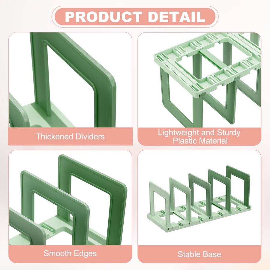 Folder Rack Tall Unique Bargains Desk File Sorter 4 Section Plastic Vertical Dividers ...