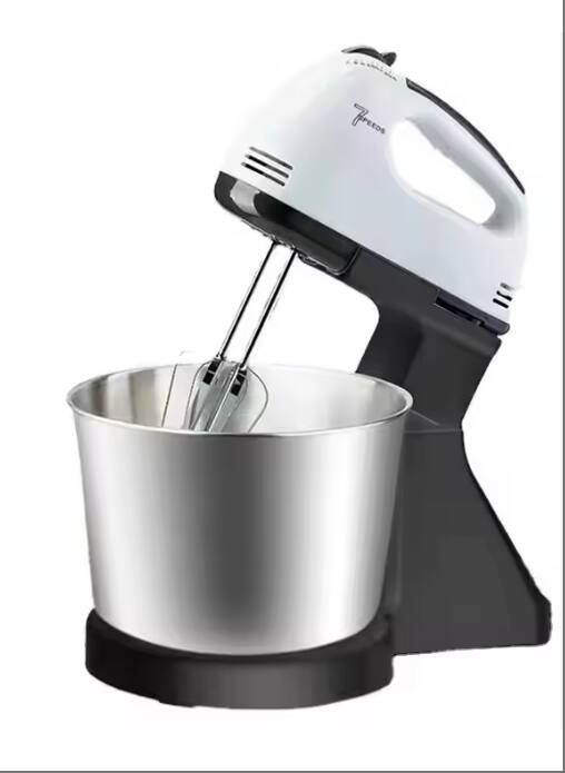 Alt View 1. Cluzine - Electric Handheld & Table Dough Mixer, 7 Speed Control, Stainless Steel, High Capacity Cake Whisk Egg Beater - Light Gray.