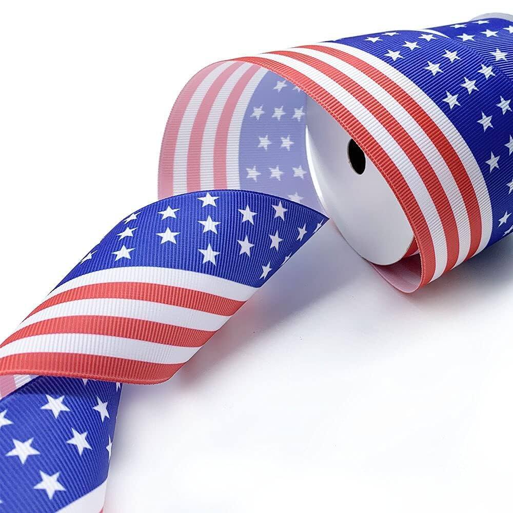 Paradigms Interiors Patriotic Flag Ribbon 2.5 10 Yards Veterans Day ...