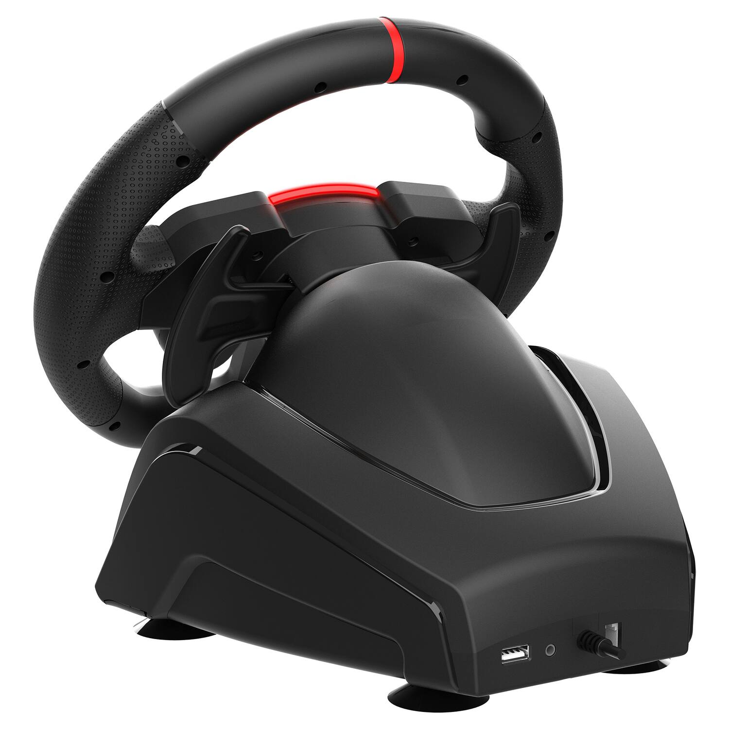 Alt View 4. Subsonic - 270 GT Racing Wheel, Pedal Set, Dual LED Sticks for PS3, PS4, Xbox One, Xbox Series XS, Switch, PC - Black.