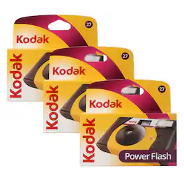 Kodak - 35mm Disposable 800 Camera with Power Flash (27 Exposures) - 3 Pack
