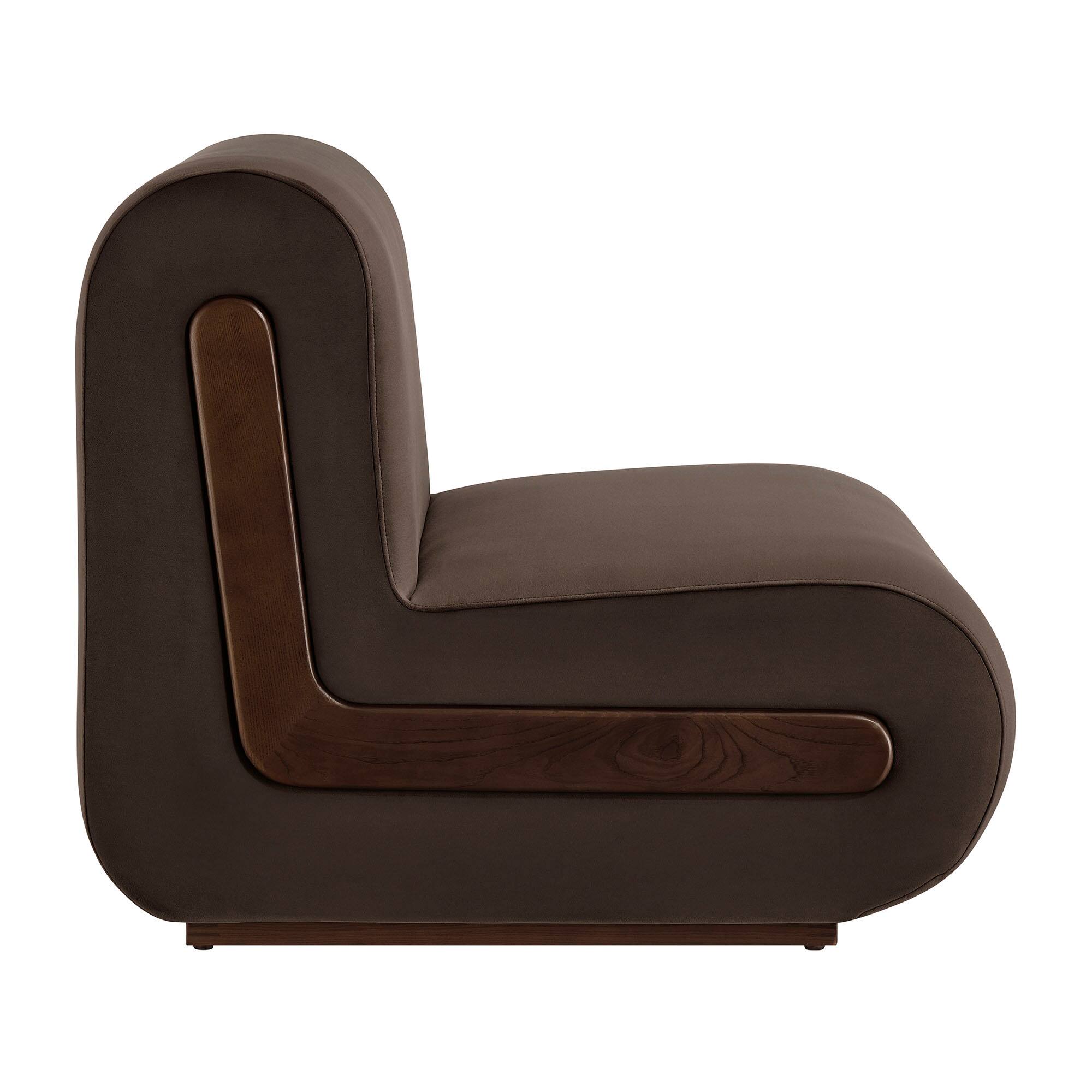 Alt View 2. Modway - Denby Performance Velvet Accent Chair by Modway - Chocolate Brown.