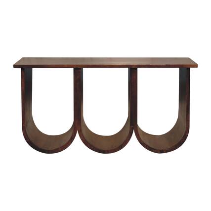 Front. Artisan Furniture - Triple Open Style Coffee Table - Dark Brown.