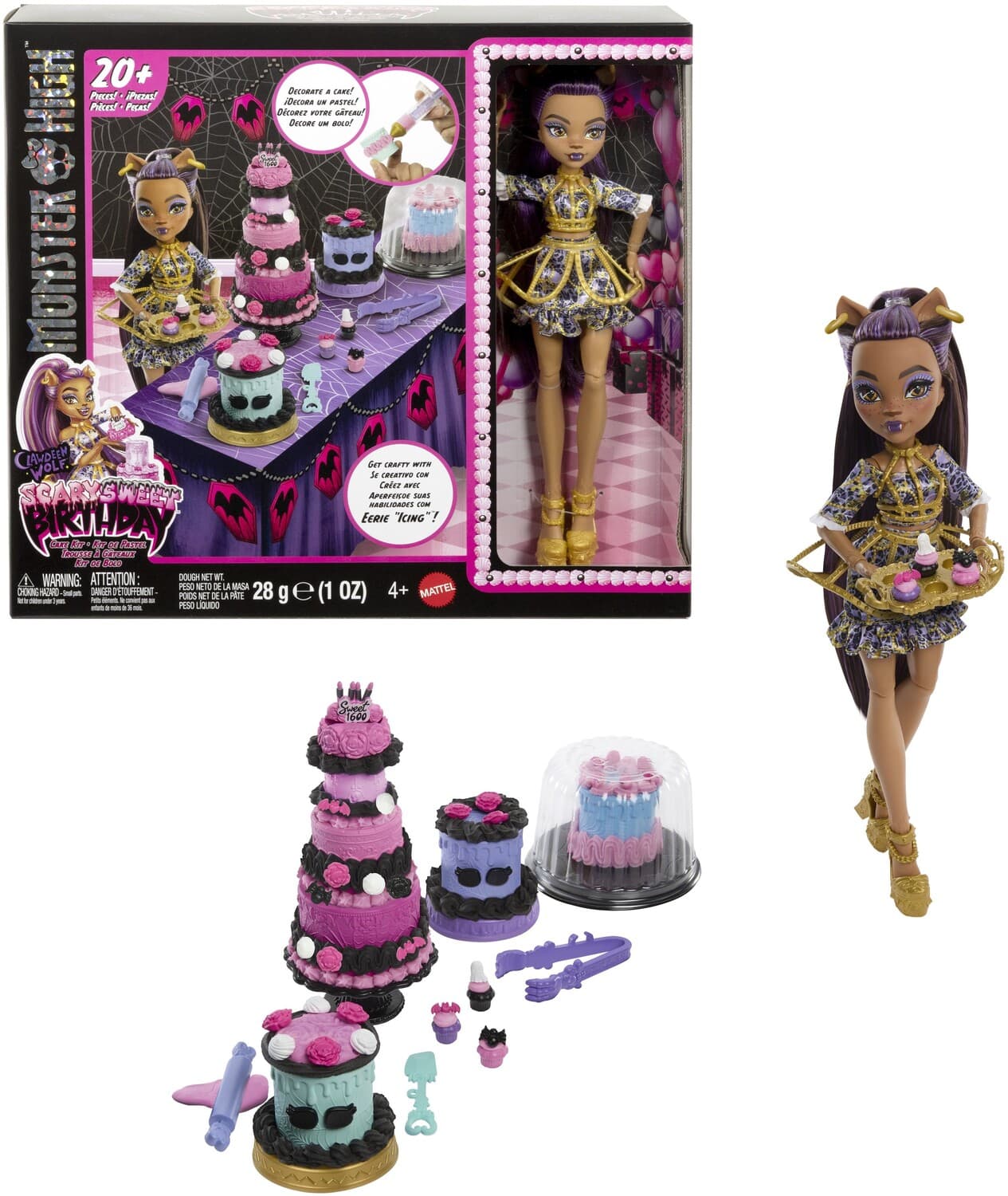 Monster High Scary Sweet Birthday Playset & Clawdeen - COLLECTABLES - Mattel
