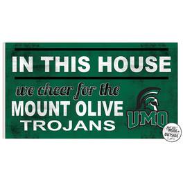 Jardine - Mount Olive Trojans 11" x 20" Indoor/Outdoor In This House Sign - Green