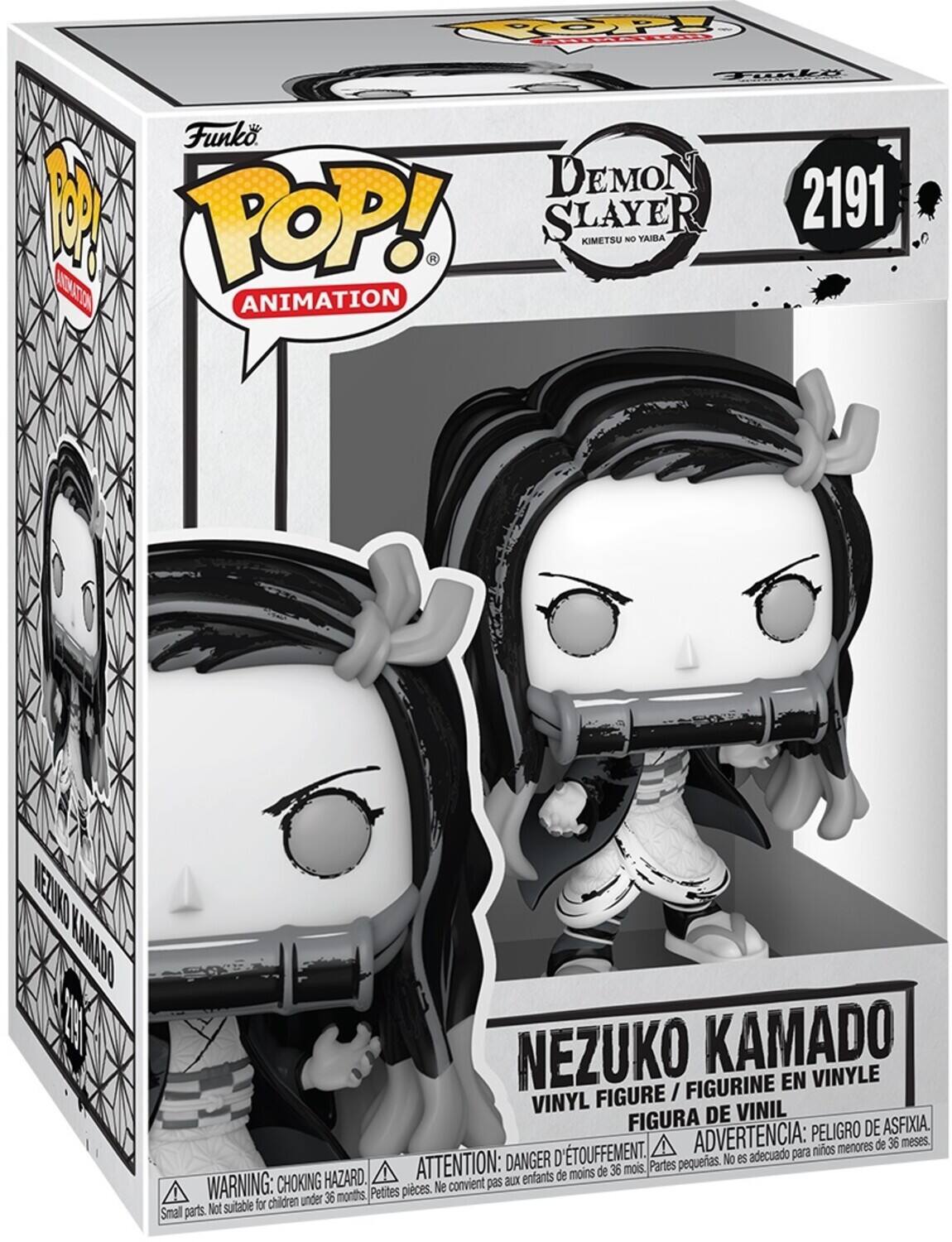 COP Tl Funko DEMON SLAYER 2191 ! POP! R KIMETSU NO YAIBA ACOMATTON ANIMATION MESINO CAMADO NEZUKO KAMADO VINYLE I FIGURINE EN VINYL FIGURE FIGURA DE VINIL PELIGRO DE ASFIXIA. D'TOUFFEMENT. ADVERTENCIA: para niños menores de 36 meses. DANGER pequerias. No es adecuado HAZARD. ATTENTION: aux enfants de moins de 36 mois. Partes WARNING: CHOKING Petites pieces. Ne convient pas children under 36 months, Not suitable for Smal parts.