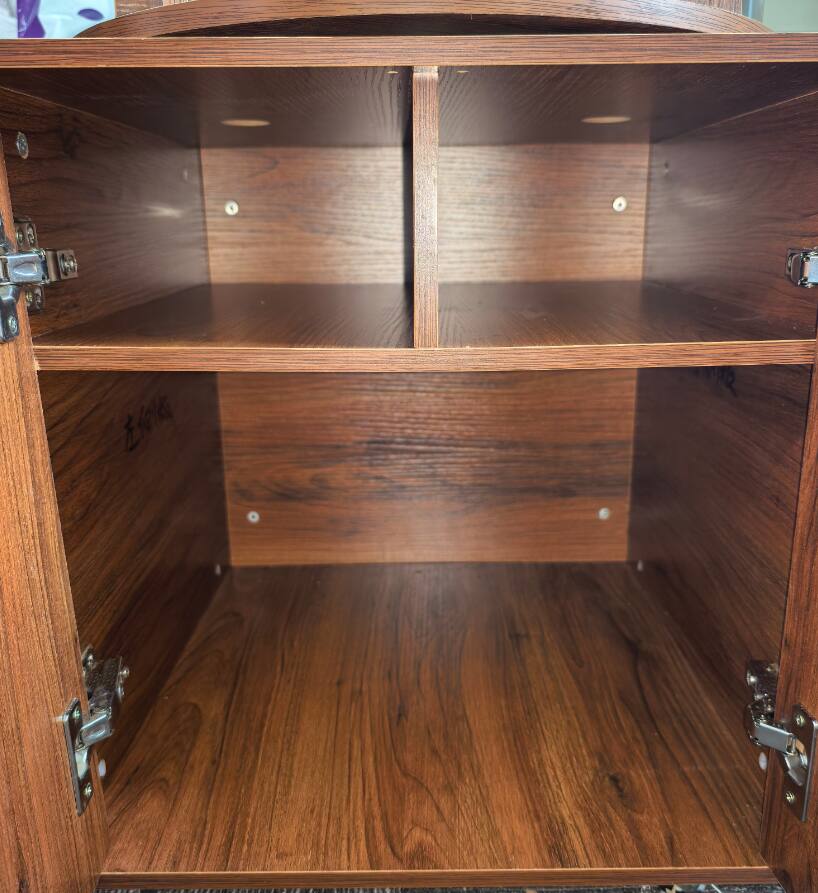 Alt View 10. Tiramisubest - Rotating Bookshelf,360°Display 5 Tier Corner Bookshelf with Drawer,Floor Standing Bookcase Storage Rack, Walnut Brown - Walnut Brown.