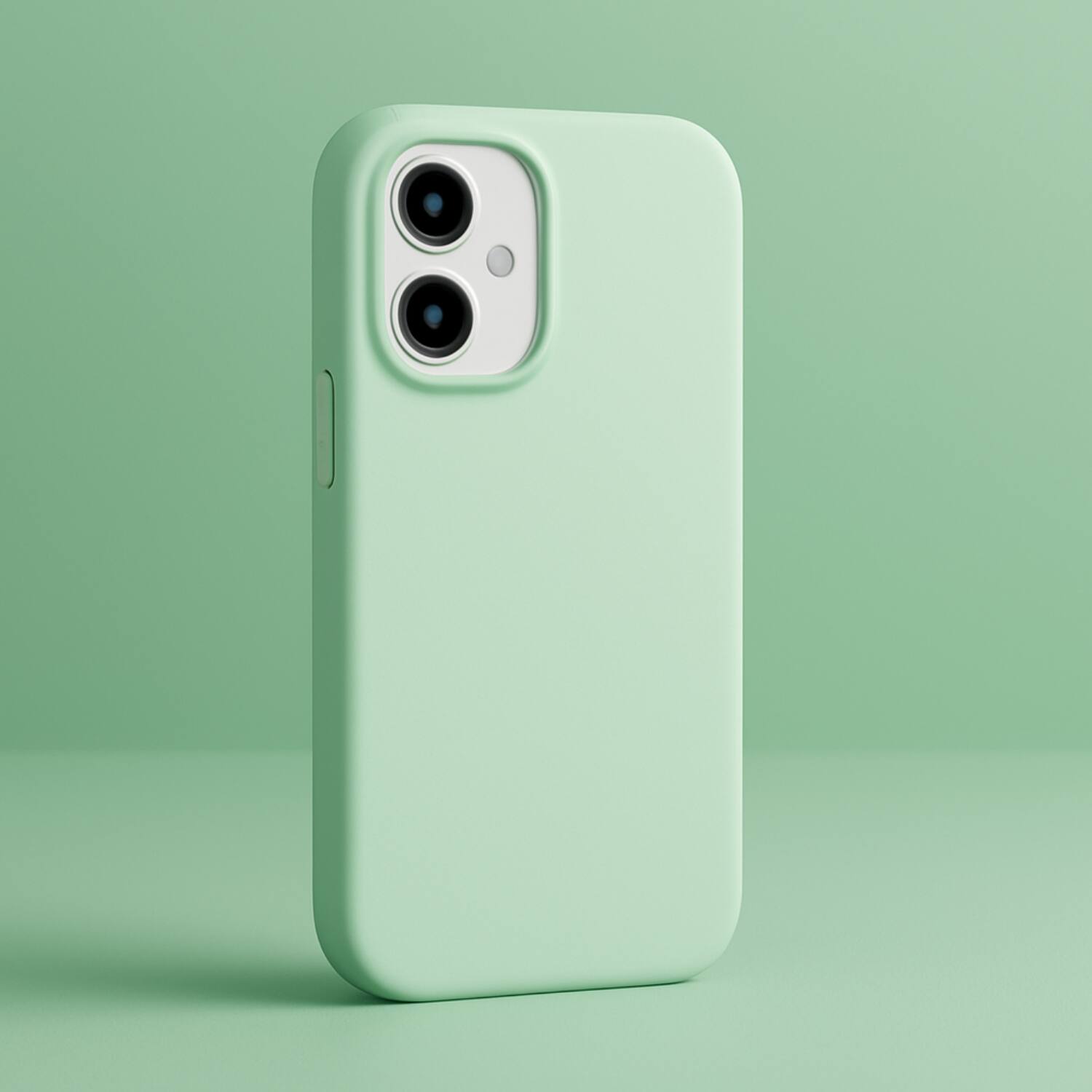 Angle. SaharaCase - Apple iPhone 17 Silicone Case | Compatible with Magsafe | Smooth Finish | Venture Series - Oasis Green.