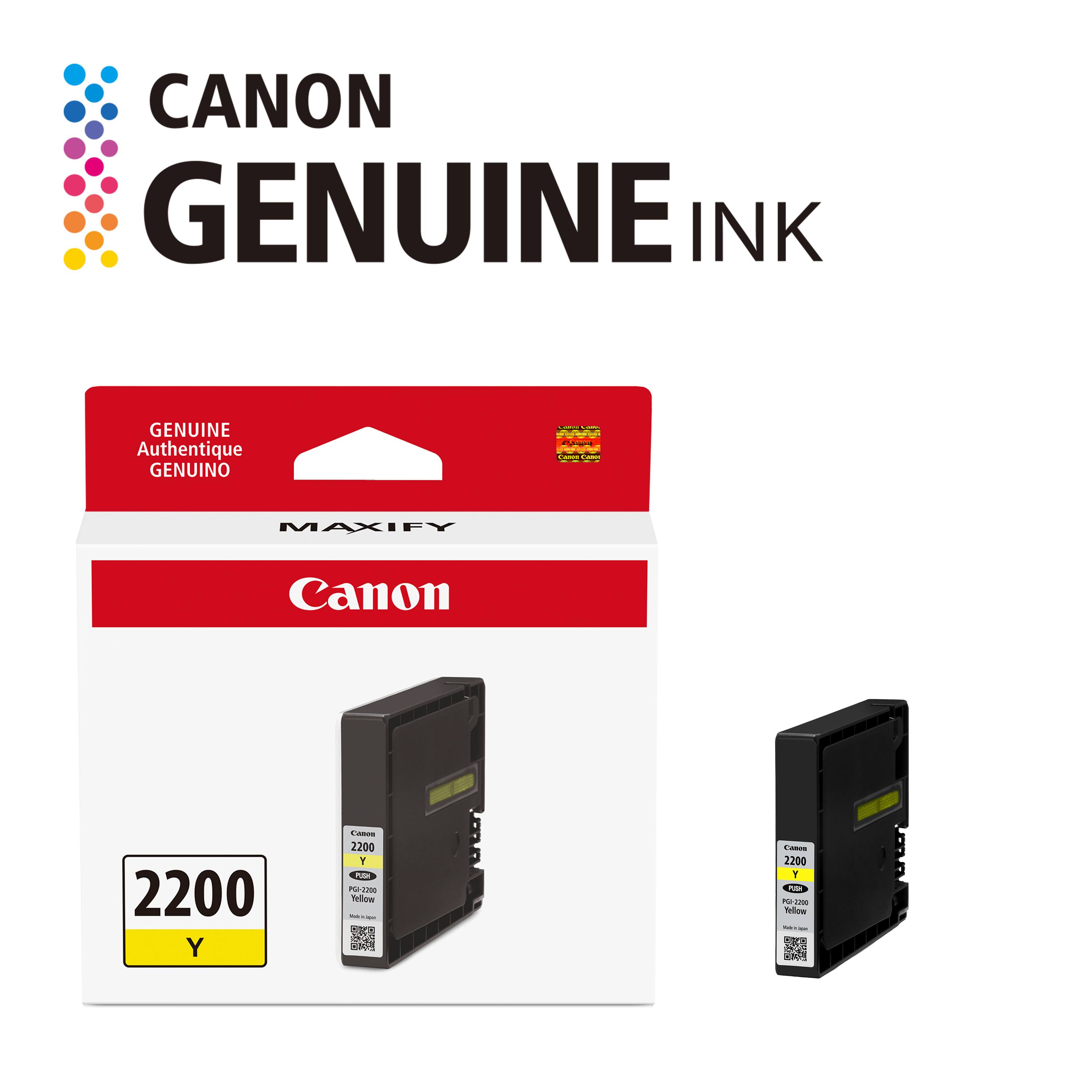 CANON GENUINE INK  
GENUINE Authentique GENUINO  
MAXIFY  
Canon 2200 Y  
Telow