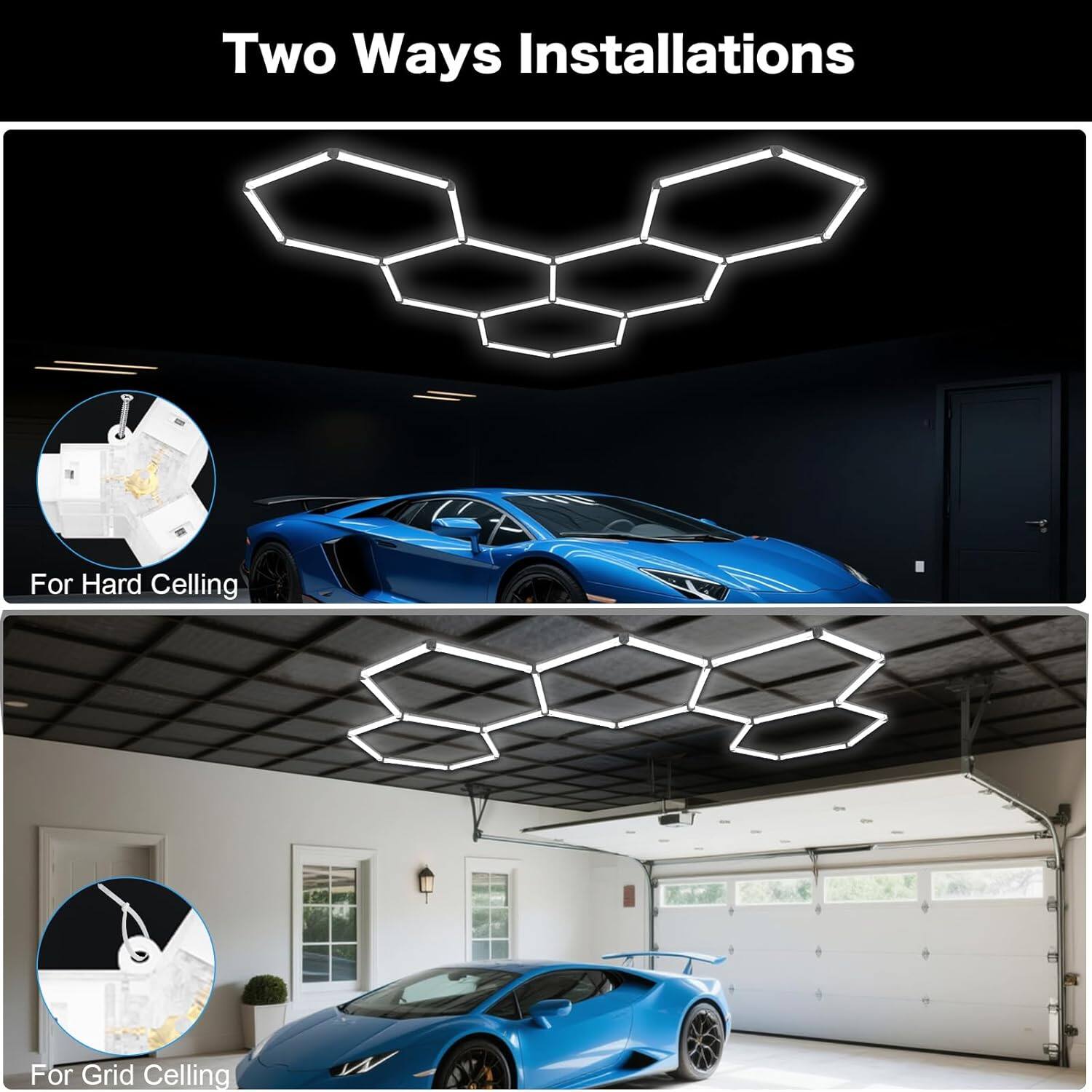 Two Ways Installations

For Hard Ceiling

For Grid Ceiling