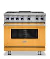 Viking - 36"W./24"D. Dual Fuel Sealed Burner Range-4 Burners/Griddle-Daffodil - Daffodil