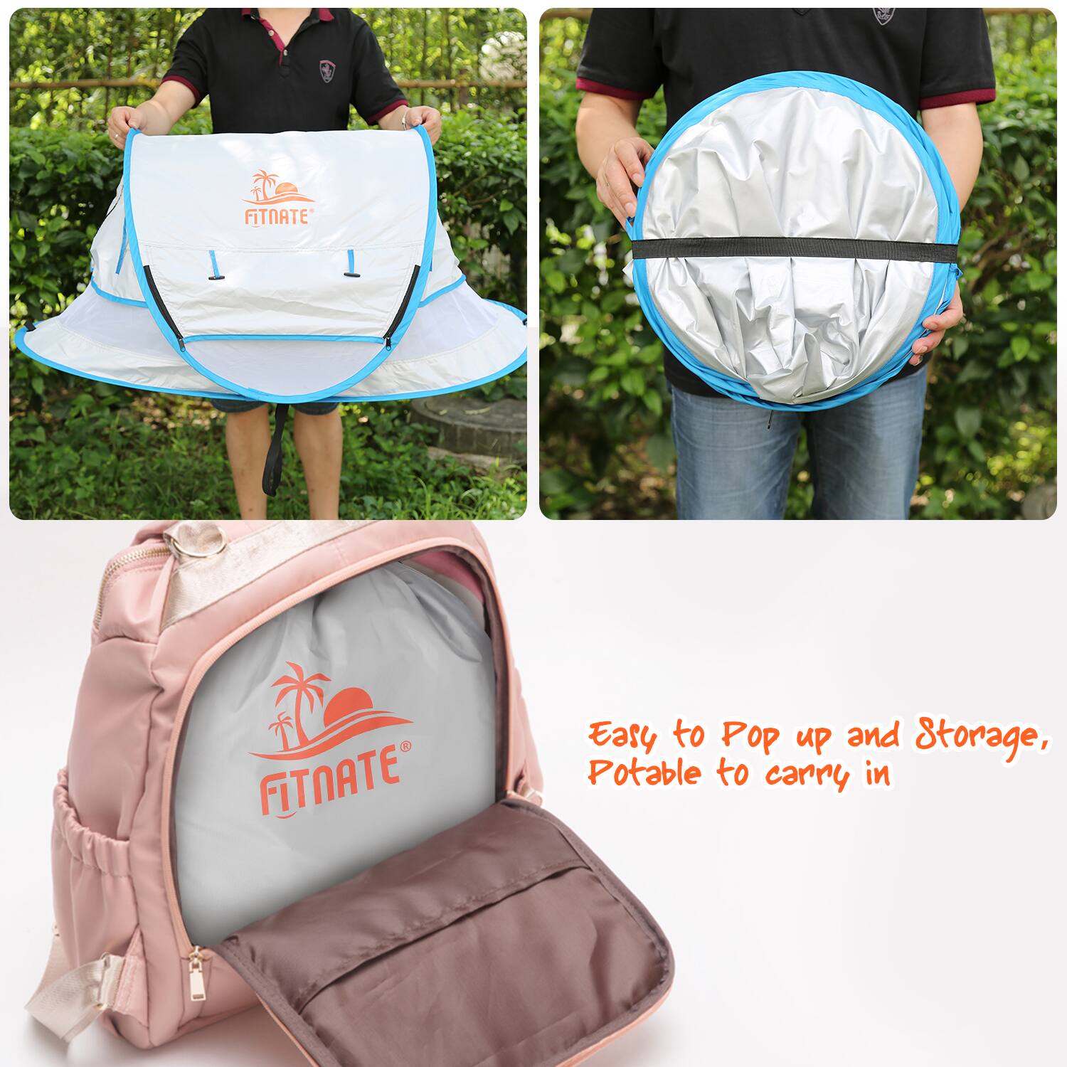 FITNATE Easy to POP up and Storage, Portable to carry in