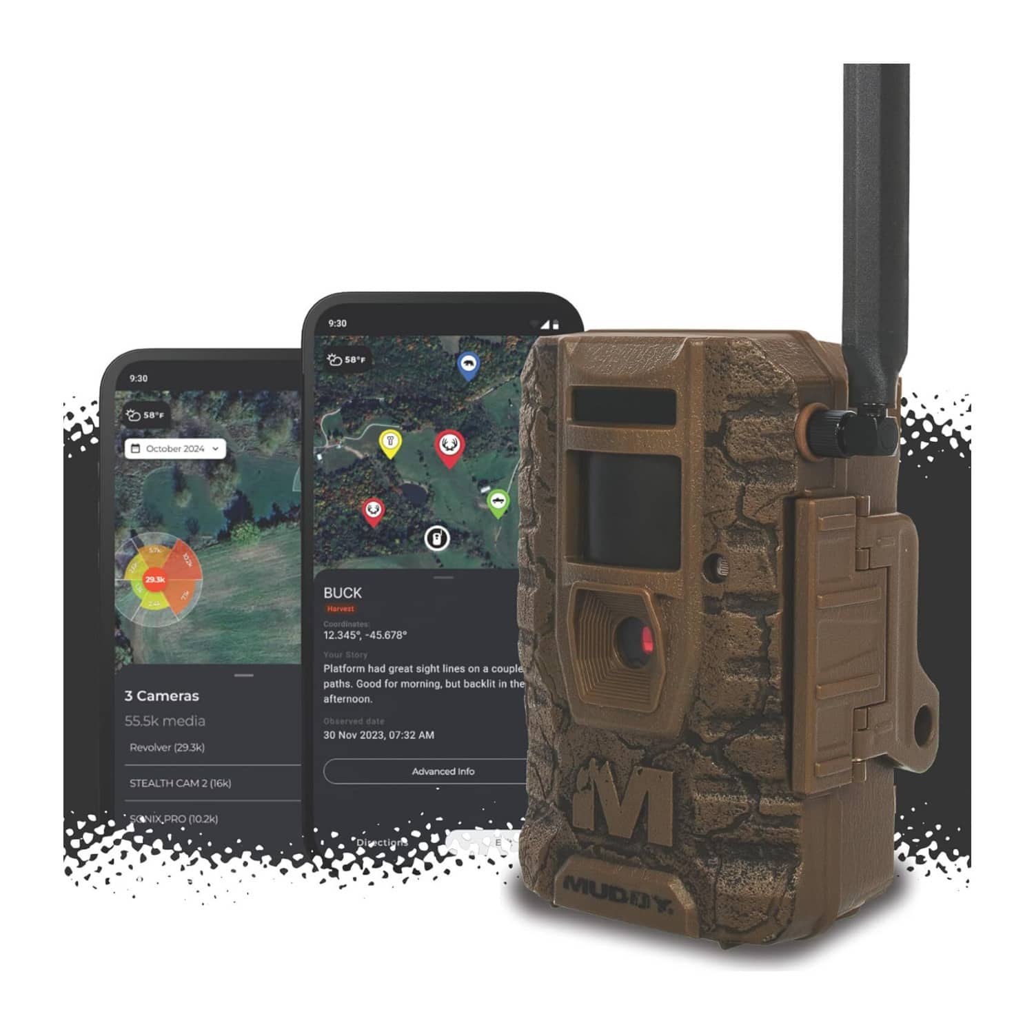 Muddy - Outdoors Mitigator 3.0 Cellular Trail Camera 36MP with 80FT Range (2-Pack)