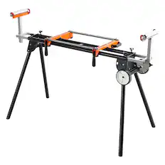 Front. VEVOR - Miter Saw Stand, 550lbs Load Capacity Steel Collapsible Stand for Miter Saw with One-piece Mounting Brackets Clamps - Silver;Black;Orange.