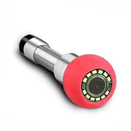 Front. Aukfa - Self-Leveling Sewer Camera Head with 512Hz Sonde - IP68, 12PCS LEDs, 23x120mm.