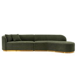 Manhattan Comfort - Daria Modern 132" Chenille Sectional - Olive Green