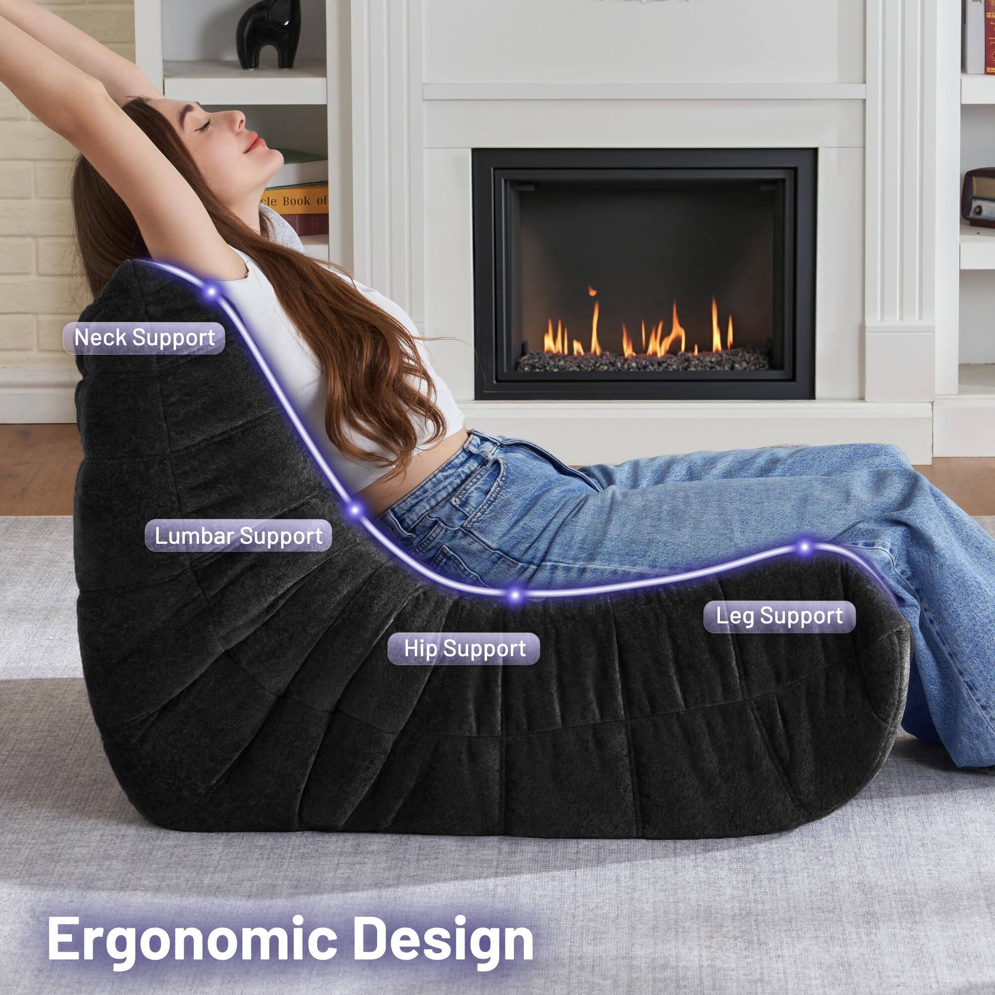 - Neck Support
- Lumbar Support
- Hip Support
- Leg Support
- Ergonomic Design