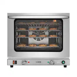 Koolmore - Countertop Convection Oven for Half-Size Pans with 4 Racks 2800W of Power and Steam Injection, 240V in Stainless-Steel - Stainless Steel