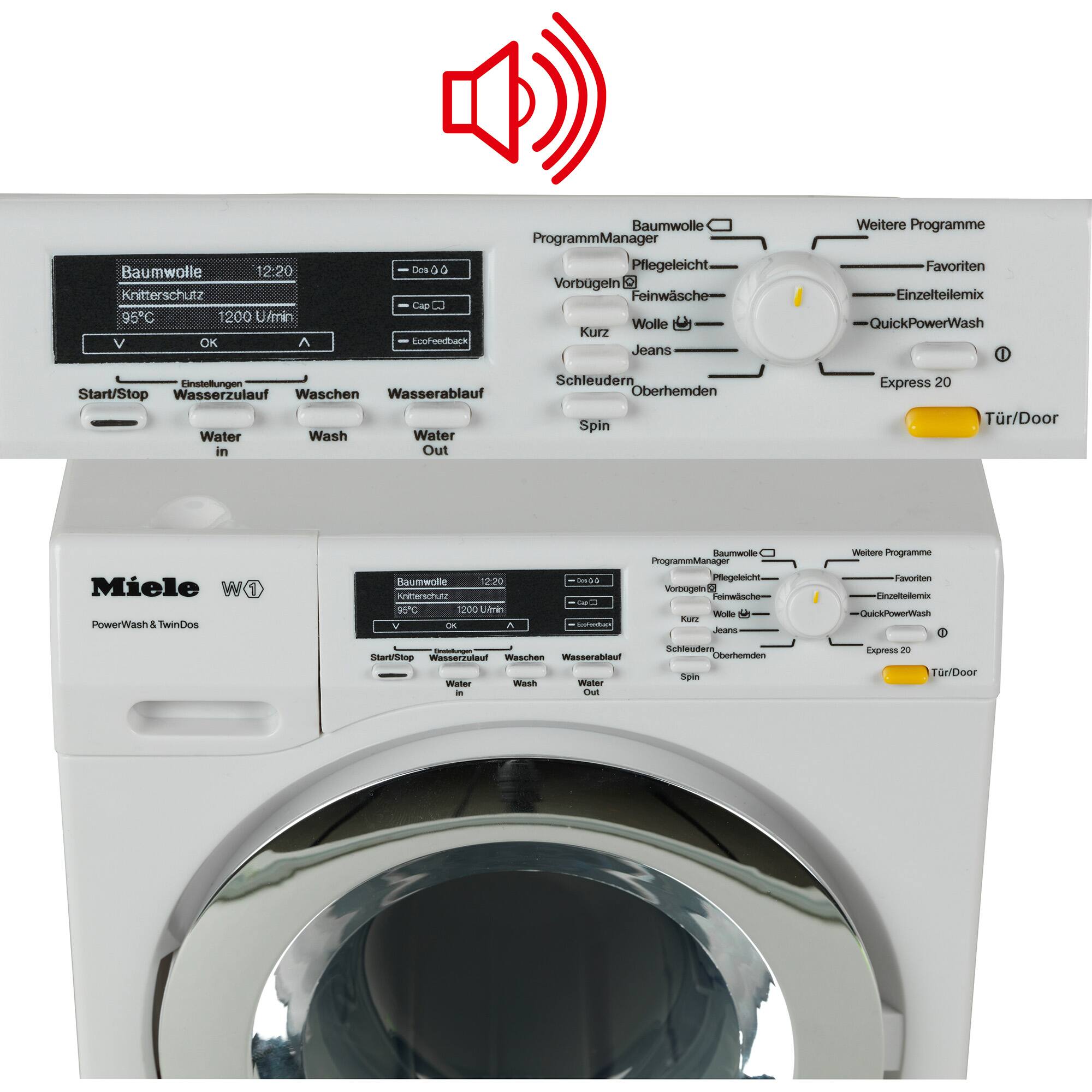 Baumwolle 12:20 Knitterschutz 82 95C 1200 U/min V OK A Des 5 Cap Cnofontuars Baumwolle ProgrammManager Pflegeleicht Vorbugetn Feinwsche Wolle Kurz Jeans Weitere Programme Favoriten Einzelteilemix QuickPowerWash O anstelungen Start/Stop Wasserzulauf Waschen Wasserablauf Water Wash Water in Out Schleudern Oberhemden Spin Express 20 Tr/Door Miele W 1 PowerWash TwinDos Baumwolie 12:20 Armarschu 90c 2d0 Lfe V On A A