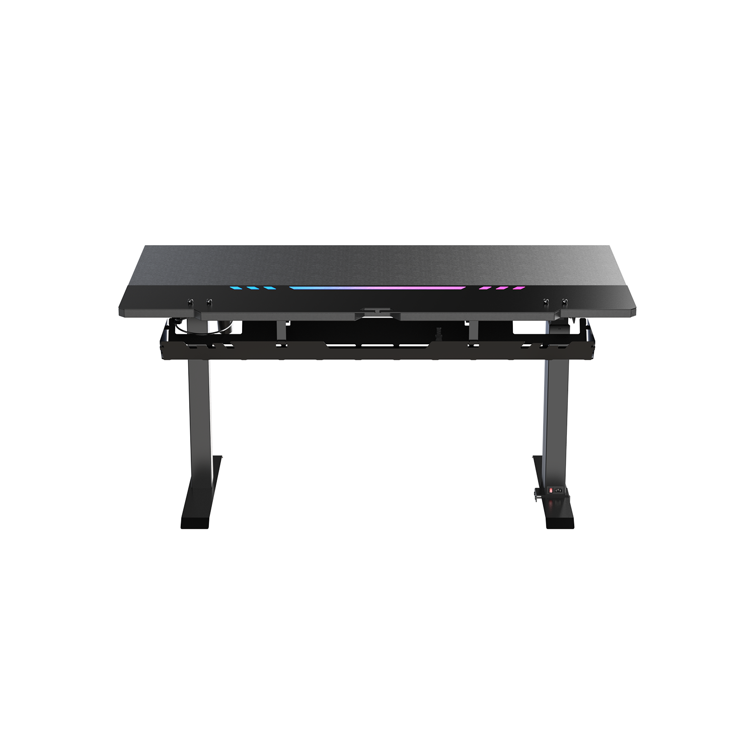 Back. DXRacer - DXRacer Tidal Series Gaming Desk – Black Large, RGB Lighting with App Control & Integrated Cable Management - Black.
