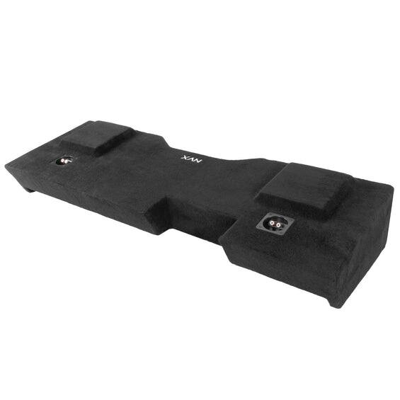 Alt View 4. NVX - BOOST Box Custom Fit 12" 800W RMS Loaded Sealed Subwoofer Enclosure for 2014-2018 Chevrolet Silverado and GMC Sierra - Black.