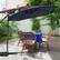 Alt View 7. Costway - 10FT Patio Offset Umbrella Solar Powered LED 360Degree Rotation Aluminum - Navy.