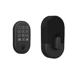 Schlage - Arrive Matte Black Steel Wi-Fi Deadbolt